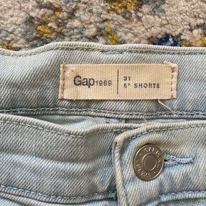 Gap white washed jean shorts